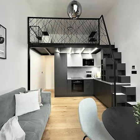 Rentero Modern High Ceiling Loft With Terrace Apartment, *