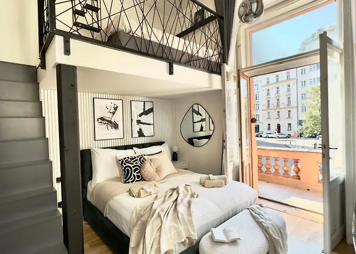 Rentero Modern High Ceiling Loft With Terrace Apartment, Appartement *