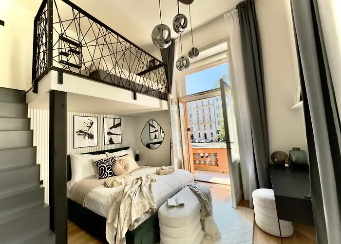 Rentero Modern High Ceiling Loft With Terrace Apartment, *