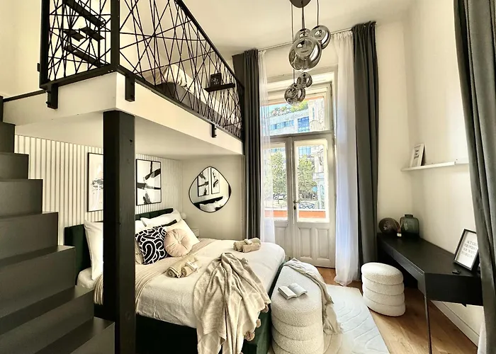 Appartement Rentero Modern High Ceiling Loft With Terrace Apartment, Praag