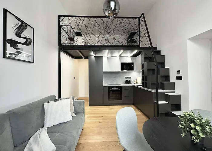 Rentero Modern High Ceiling Loft With Terrace Apartment, *